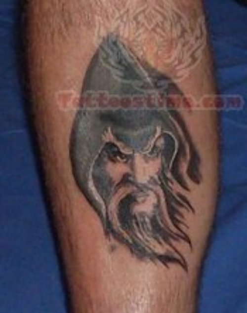 Black Ink Wizard Tattoo