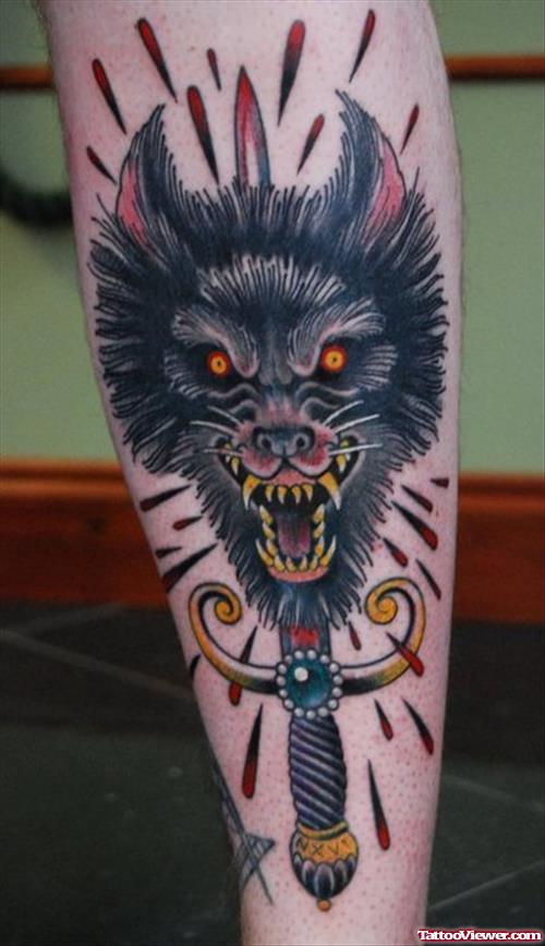 Wolf Tattoo On Sleeve