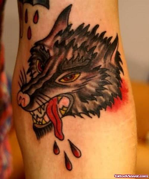 Fatal Wolf Tattoo On Arm