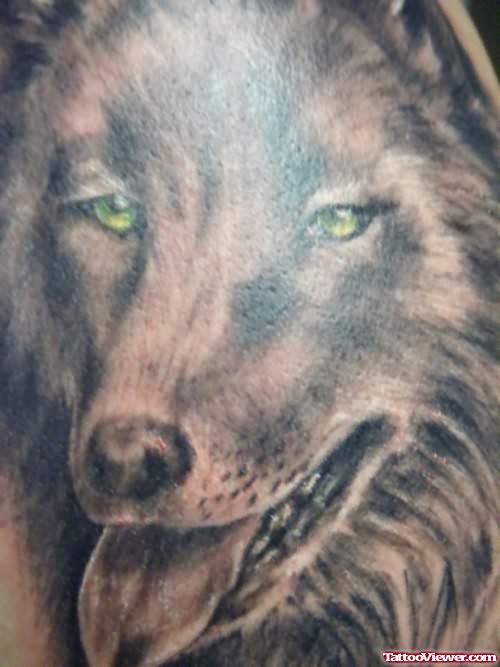 Realistic Wolf Tattoo