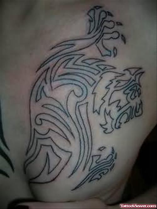 Stylish Latest Wolf Tattoo