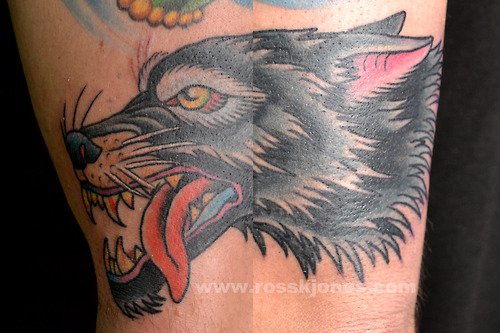 Wolf Tattoo On Left Wolf Tattoo