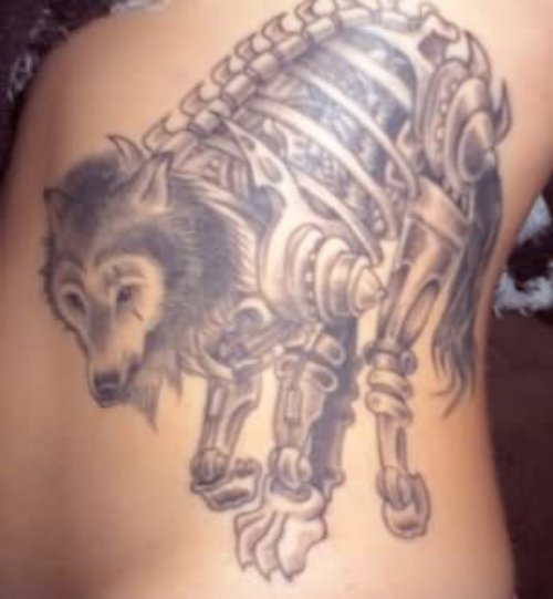 Wolf Skeleton Tattoo