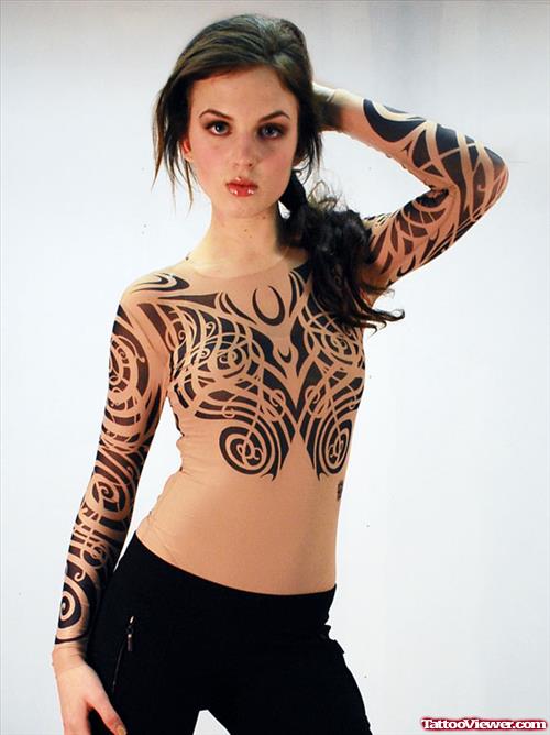 Tribal Women Full Body Tattoo