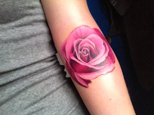Rose Flower Women Tattoo On Sleeve