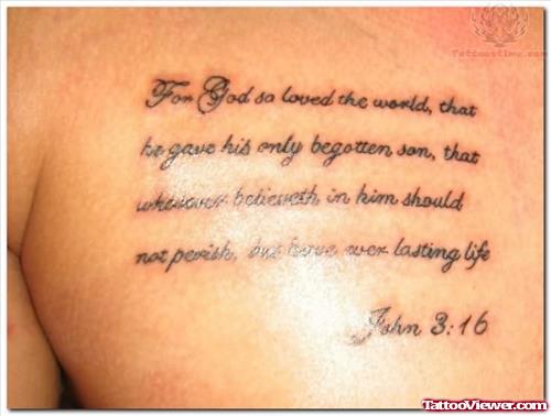 Faith Words Tattoo