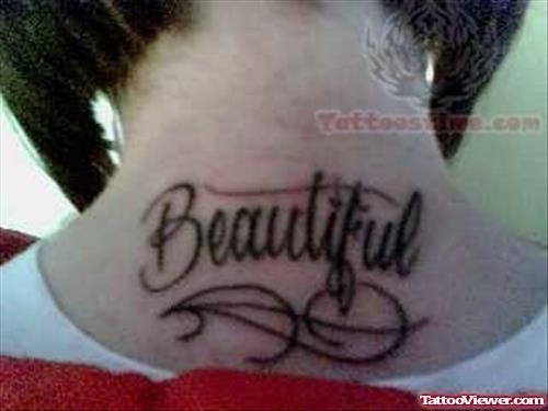 Beautiful Word Tattoo Design