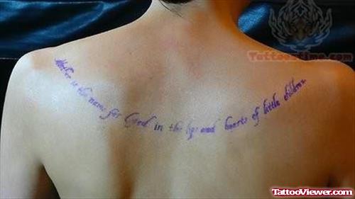 Beautifully Written Word Tattoo