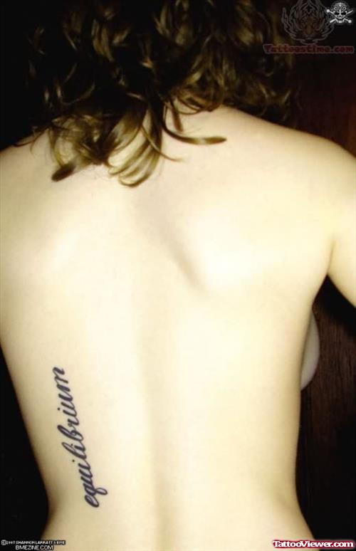Equilibrium Tattoo On Back