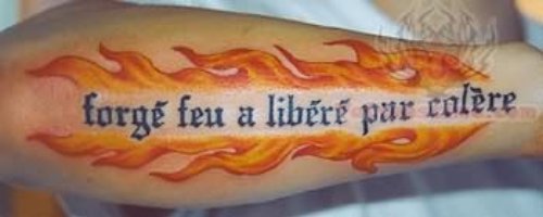 Forged by Fire - Word Tattoo