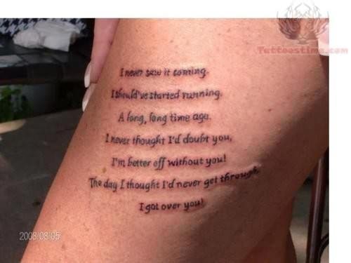 Written Words Tattoos