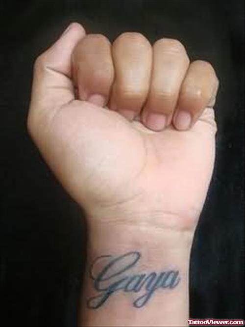 Gaya Tattoo On Wrist