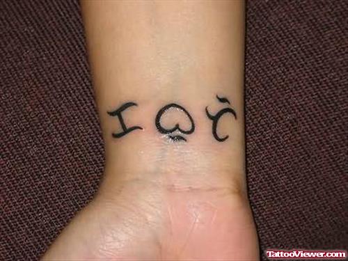 I Love You Tattoo On Wrist
