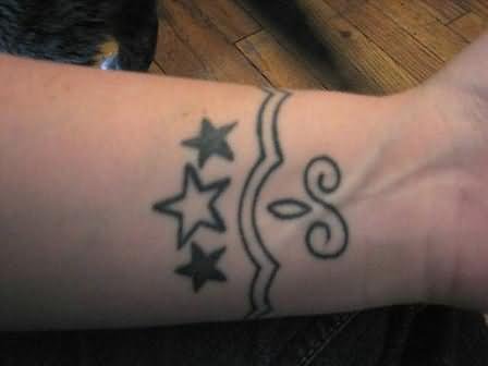 Amazing Stars Tattoo On Wrist