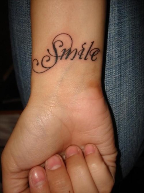 Smile Tattoo On Wrist