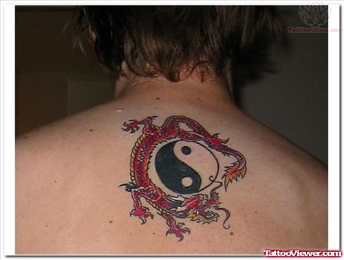 Ying Yang Back Body Tattoo