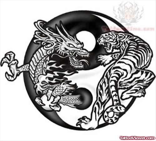 Ying Yang Tattoo Design Sample