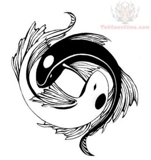 Yin Yang Pices Tattoos