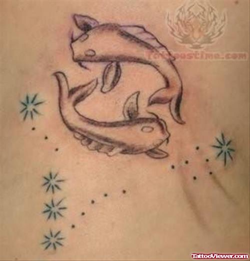 Zodiac Sign Pisces Tattoo