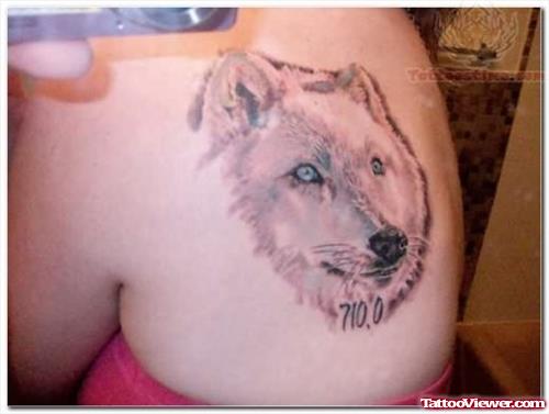 Wolf Tattoo Design on Back