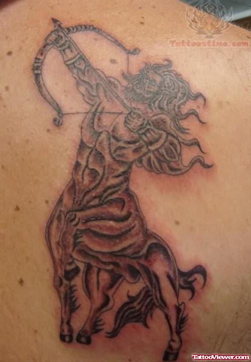 Sagittarius Tattoo on Back