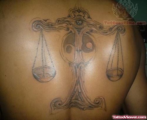 Libra Tattoo on Back