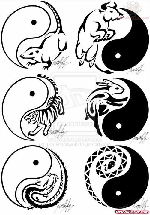 Chinese Zodiac Tattoos Designs