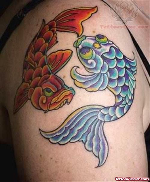 Elegant Pisces Tattoo Design