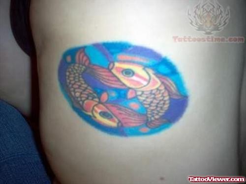 Stylish Pisces Tattoo Image