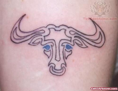 Bull Zodiac Tattoo Design
