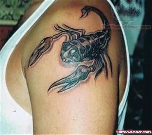 Scorpion Tattoo Design on Shoulder