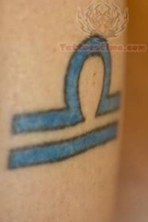 Elegant Libra Symbol Tattoo