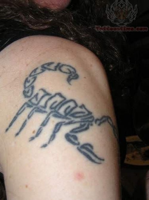 Simple Scorpio Tattoo Design