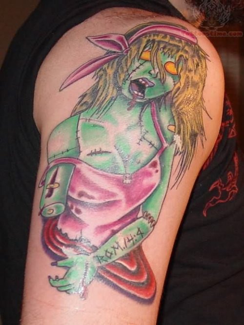 Zombie Tattoo For Biceps