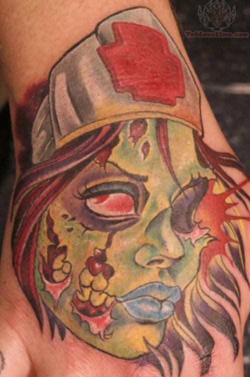 Zombie Tattoo For Hand