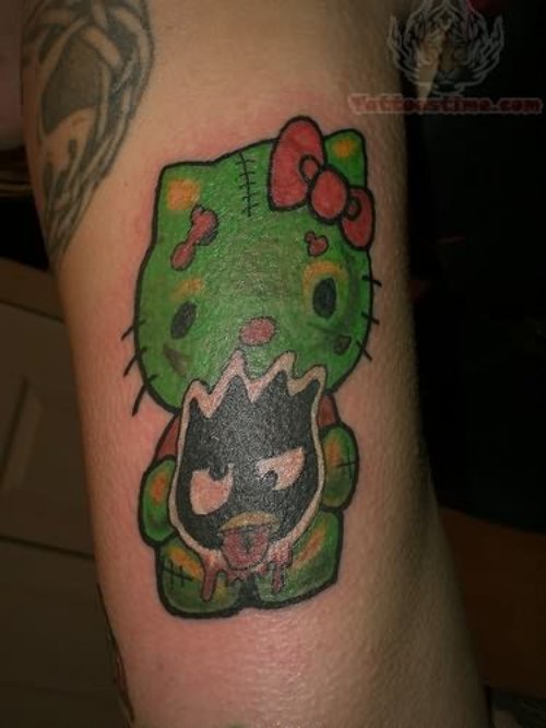 Hello Kitty Zombie Tattoos